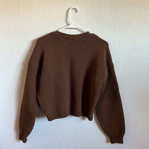Brown Hollister Cable Knit Sweater - Picture 2 of 5